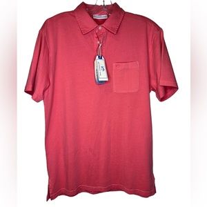 Southern Tide NWT Men’s Georgia Peach SS Island Road Jersey Polo Shirt - Medium